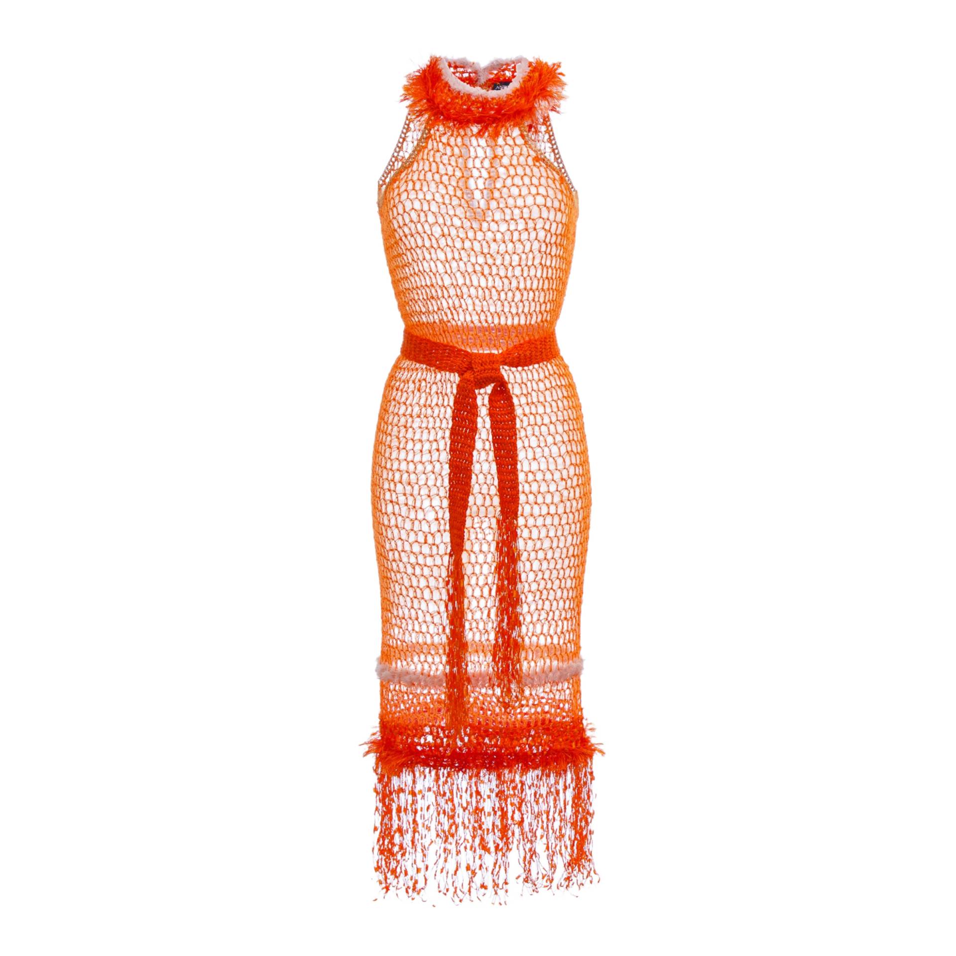 Orange Rose Handmade Knit Dress von ANDREEVA