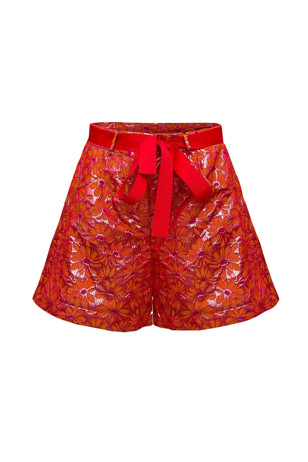Red Jacquard Shorts von ANDREEVA