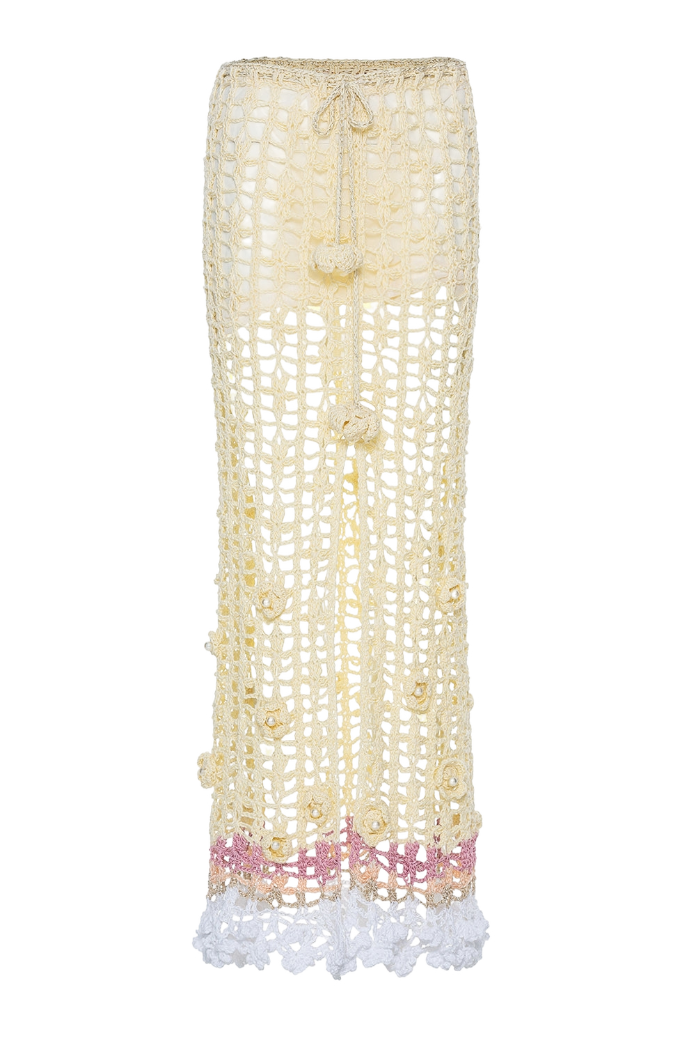 ANDREEVA | Vanilla Multicolor Handmade Crochet Skirt | Women's Multi color Knitwear ANDREEVA | Vanilla Multicolor Handmade Crochet Skirt | Women's Multi color Knitwear von ANDREEVA