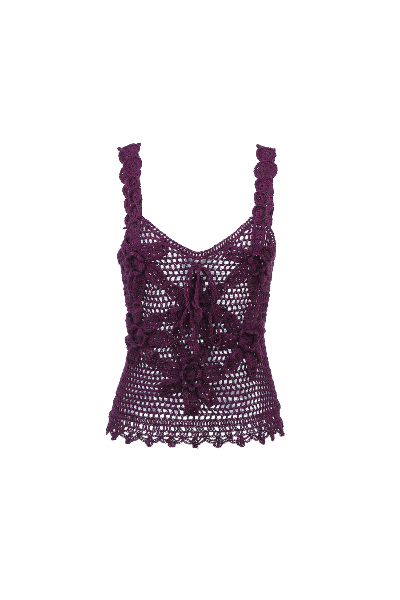 Violet Handmade Crochet Top von ANDREEVA