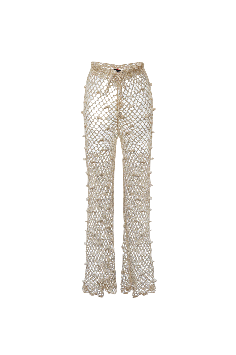 White Handmade Crochet Pants von ANDREEVA