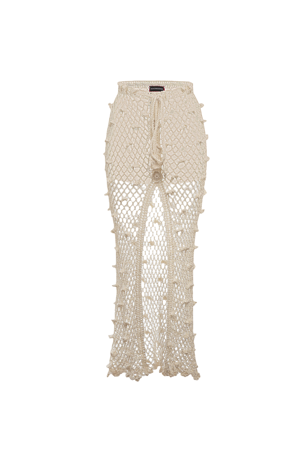 White Handmade Crochet Skirt von ANDREEVA