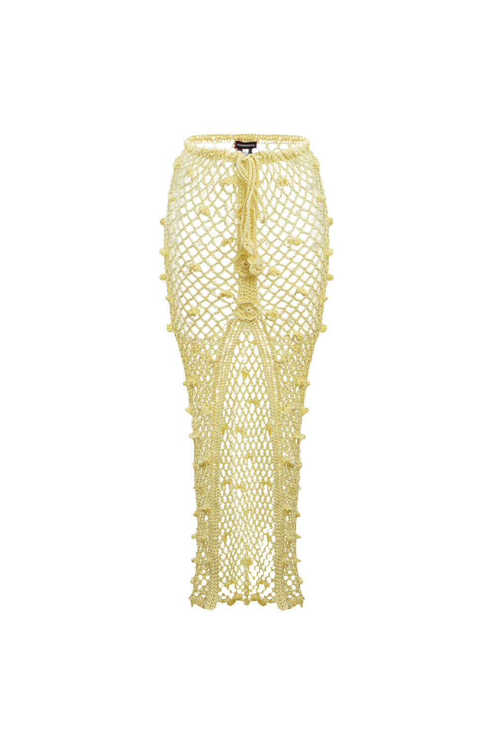 Yellow Handmade Crochet Skirt von ANDREEVA