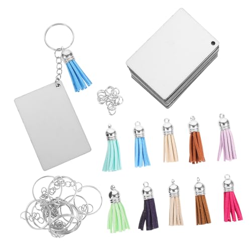 ANDRESLAD 10sätze Teiliges Sublimation Schlüsselanhänger Rohlinge Rechteckige Blanko-Pendants Für Kreative Bastelprojekte Und von ANDRESLAD