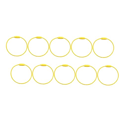 ANDRESLAD 10stücke Teiliges Schlüsselringe Aus Metall Langlebige Kreative Schlüsselanhänger Für Schlüssel Multifunktionale Anwendung Gelb Für Einfache Installation Und Sicheren Halt von ANDRESLAD