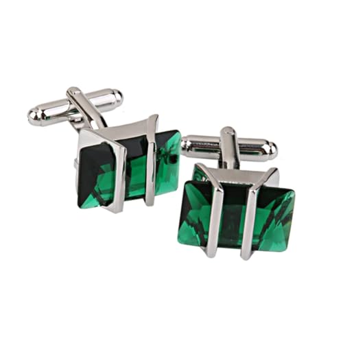 1Paar Grüne Manschettenknöpfe Französische Manschettenknöpfe für Hochzeiten Partys oder Besondere Anlässe Perfektes für Vatertag Geburtstage von ANDRESLAD