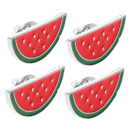 4Stücke Wassermelonen Brosche Lustige Anstecknadeln für Jacken Rucksäcke Langlebiges Design Lichtbeständigen Materialien Perfektes Accessoire für Sommer Outfits von ANDRESLAD