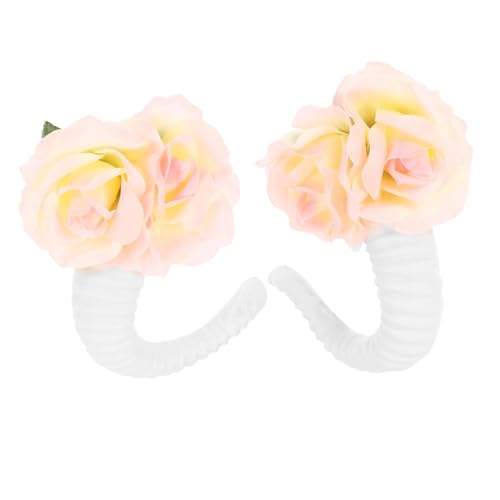 ANDRESLAD Haarspange Für Frauen Gothic Schafhorn Blume Haarschmuck Ornamente Cosplay von ANDRESLAD
