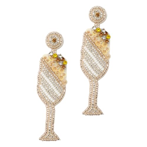 ANDRESLAD 1paar Vintage Champagnerglas Ohrringe Aus Reisperlen Für Hochzeiten Und Feste Lange Kreative Ohrringe Für Bräute Und Brautjungfern Eleganter Schmuck Für Damen von ANDRESLAD