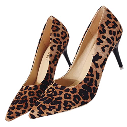 ANDRESLAD 1paar Leopard Print High Heel Damen Pumps Elegante Spitze Zehe Für Party Hochzeit Und Alltag Modische Damen Schuhe Mit Hohem Absatz von ANDRESLAD