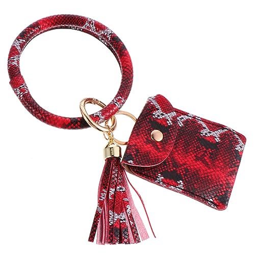 ANDRESLAD 1stück Armband Mit Quaste Und Schlüsselanhänger Multifunktionale Geldbörse Im Alligator-Druck Für Münzen Und Kleine Gegenstände von ANDRESLAD