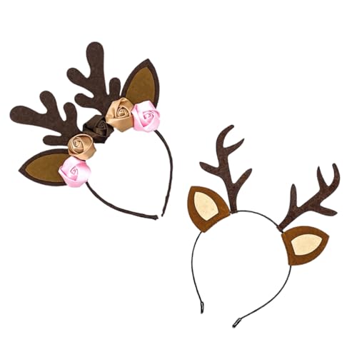ANDRESLAD Weihnachts-haarband Stirnbänder 1 Set 2 Stück Geweih-stirnband Wiederverwendbar Für Partys Und Veranstaltungen von ANDRESLAD