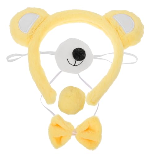 ANDRESLAD Bärenkostüm-zubehör Stirnband Nase Und Fliege Für Tierpartys Cosplay Und Bühnenauftritte Leicht Und Bequem von ANDRESLAD
