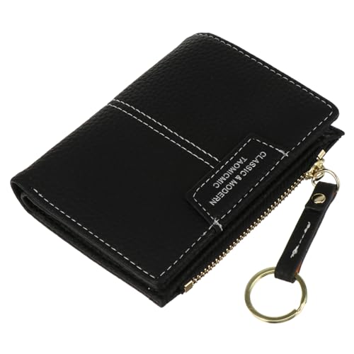 ANDRESLAD 1stück Multifunktionale Damen Kartenhandtasche Tragbarer Schlüsselanhänger Und Geldbeutel Für Kleingeld Schwarz Für Kleine Dinge Mit Reißverschluss Und von ANDRESLAD