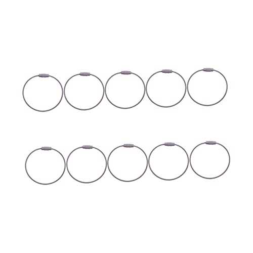 ANDRESLAD 10St Schlüsselanhänger Protect schutzzelt schlüsselhalter schlüsselablage instay Schlüsselbund Schlüsselringe Drahtringe für Bastelarbeiten ID-Tag-Draht Schlüsselkettenteile Grey von ANDRESLAD