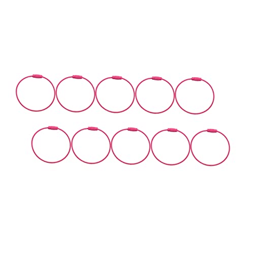 ANDRESLAD 10St Schlüsselkettenteile Zubehör zur Schlüsselanhängerherstellung Schlüsselanhänger aus Draht Schlüsselringe drahtschloss Key Holder Ring Schlüsselanhänger Schlüsselbundteile Rosy von ANDRESLAD
