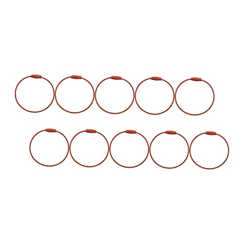 ANDRESLAD 10st Schlüsselanhänger Schlüsselkettenteile Auto Schlüssel Halter Id-Tag-draht Schlüsselbund Fass Drahtringe Für Bastelarbeiten Tag Keepers Klingeln Bunte Ringe Tag-bewahrer Coffee von ANDRESLAD