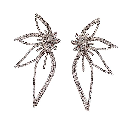 ANDRESLAD Extravaganter Schmetterlings-flügel-ohrclip Für Damen Funkelnde Rhinestone-ohrringe Für Junge Mädchen Elegante Outfits von ANDRESLAD