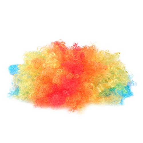ANDRESLAD Bunte Clown Perücke für Karneval Performance Kopfbedeckung Leicht Angenehm Knitterfest Unisex für Partys und Auftritte von ANDRESLAD