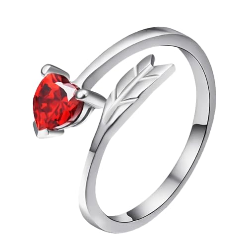 ANDRESLAD Offener Ring Als Ehering Ringe Für Damen Und Herren Verstellbar Mit Fingerdekoration Silber von ANDRESLAD