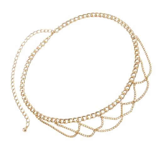 ANDRESLAD 1Stück Taillenkette Förmige Metallkette mit Quaste Körperkette für Damen für Kleider und Besondere Anlässe Modischer Modeschmuck von ANDRESLAD