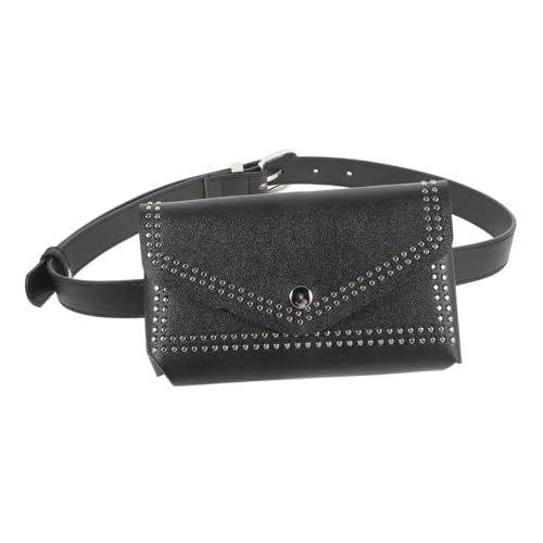 ANDRESLAD Gürteltasche Aus Hochwertigem Material Für Frauen Kleine Hüfttasche Mit Abnehmbarem Gürtel Stylische Punk-gürteltasche Mit Dekorativen Motiven Multifunktionale Reisetasche Mit Ausr von ANDRESLAD