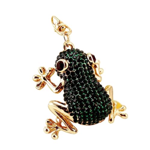 ANDRESLAD 1stk Anhänger Auto Brosche Wandnadel-Organizer Halter Frösche Cool Sozialer Batterie-pin Protokoll Kröte Kostüm Cartoon-Frosch-schlüsselkette Zubehör Charme Rad Zinklegierung Green von ANDRESLAD
