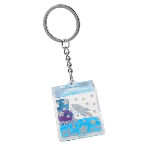 ANDRESLAD 1stk Desktop-Ornamente Autoschlüsselverzierung Portemonnaie-schlüsselanhänger Astronaut Flüssiger Treibsand-anhänger Astronauten-schlüsselanhänger Taschenpilot-anhänger Acryl Blue von ANDRESLAD