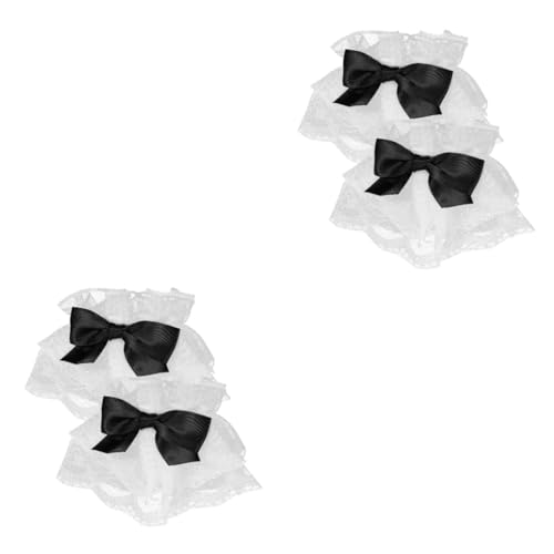 ANDRESLAD 2 Paar Handgelenk Spitzenärmel Armband Fingerlose Handschuhe Für Damen Spitzenmanschette Gefälschte Ärmel Kostümzubehör Kleid Accessoires Für Damen Spitze Fingerlose von ANDRESLAD