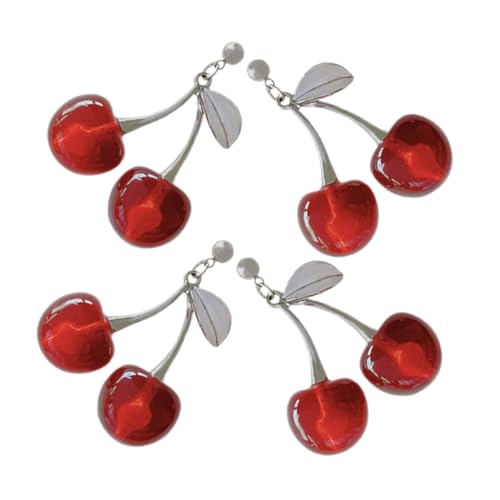 ANDRESLAD 2 Paare Kirschohrringe für Frauen Stabiles Material Langlebig Präzise Gefertigt Frisches Design Lustiger Fruchtschmuck Geeignet für Alltag und Valentinstag von ANDRESLAD