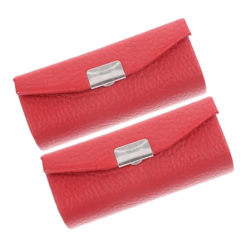 ANDRESLAD 2 Stck 2 teiliges Lippenstift Etui aus Kunstmaterial Tragbare Lippenstift Aufbewahrungstasche mit Litschi Struktur Schützend und Leicht für Reisen Alltag und Geschenk für Frauen von ANDRESLAD