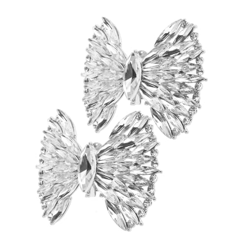 ANDRESLAD 2 Stück Abnehmbare Schuhclips für Damen High Heels Elegante Bowknot Schuhdekoration aus Langlebiger Zinklegierung Stilvolle Schleifen schuhanhänger für Braut und Party Vielseitig von ANDRESLAD