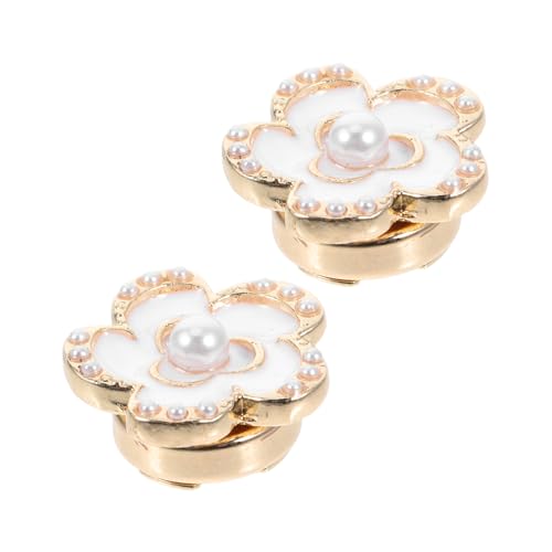 ANDRESLAD 2 Stück Blumen Manschettenknöpfe aus Robustem Legierungsmetall Dekorative Hemdknopf Cover für Damen DIY Kleidungsschmuck Accessoires von ANDRESLAD