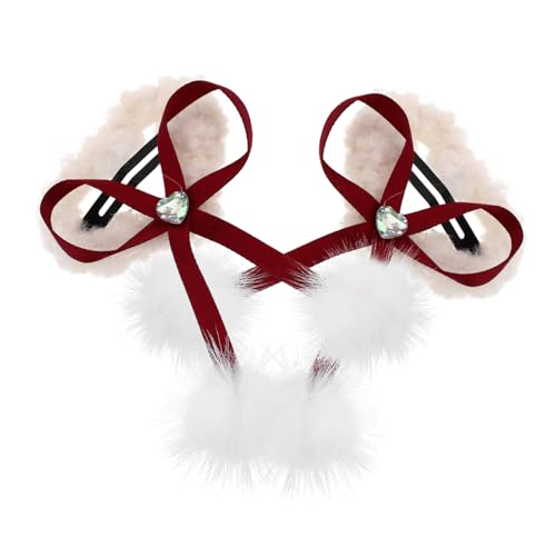 ANDRESLAD 2stücke Teiliges Herz Haarklammern Mit Schleife Für Frauen Elegante Rote Haarspangen Für Valentinstag Und Partystyling von ANDRESLAD