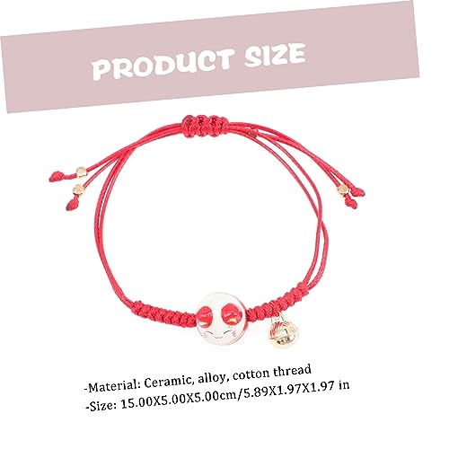 ANDRESLAD 2 Stück Handgefertigtes Katzen Armband Chinesisches Geflochtenes Glücksarmband in Rot und Verstellbares Damen Accessoire für Alltag und Freundinnen Modischer Woven Schmuck von ANDRESLAD