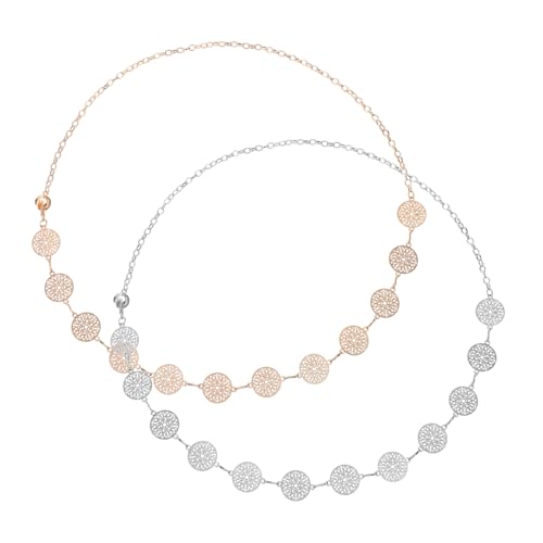 ANDRESLAD 2 Stück Metall Hüftkette Bauchgürtel – Hosenkette – Körpergürtelschmuck – Jeans Anhänger Accessoires – Für Frauen Und Mädchen von ANDRESLAD
