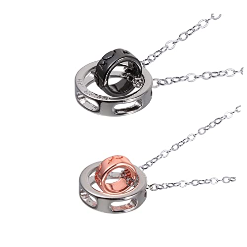 ANDRESLAD 2 Stück Partnerketten Hochwertigem Halskette für Damen und Herren Doppelschichtige Deko für Hals Valentinstagsgeschenk für Langlebig und Vielseitig Tragbar von ANDRESLAD