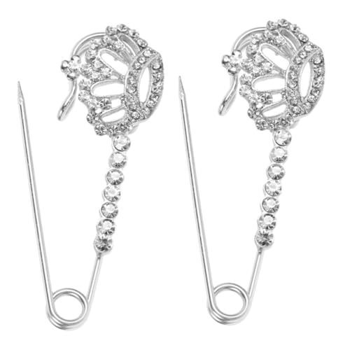 ANDRESLAD 2 Stück Set Broschen aus Legierung mit Strass Vielseitige Sicherheitsnadeln für Damen Cardigan Pullover Kleidung Schmuck zur Modischen Dekoration von ANDRESLAD