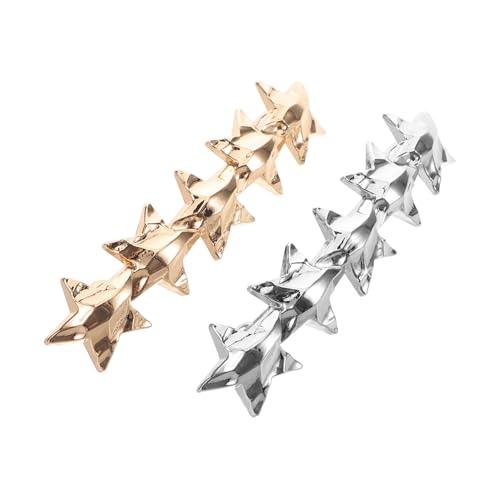 ANDRESLAD 2stücke Fünfzackige Sterne Haarklammern Stilvolle Haarspangen Für Damen Einzigartige Haarschmuck Barrette Robuste Friseurbedarf Für Verschiedene Anlässe von ANDRESLAD