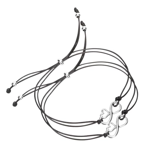 ANDRESLAD 2 Stück Verstellbares Mutter Tochter Armband Herz Design Freundschaftsarmbänder zum Muttertag Geburtstag und Schulanfang für Damen und Töchter von ANDRESLAD