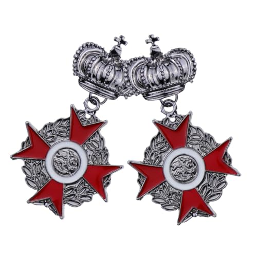 ANDRESLAD 2 Stück Vintage Brosche Antike Legierungs anstecknadeln mit Schilddesign Modische Herren broschen für Kleidung Anzug Tasche Stilvolle Schmuck accessoires von ANDRESLAD