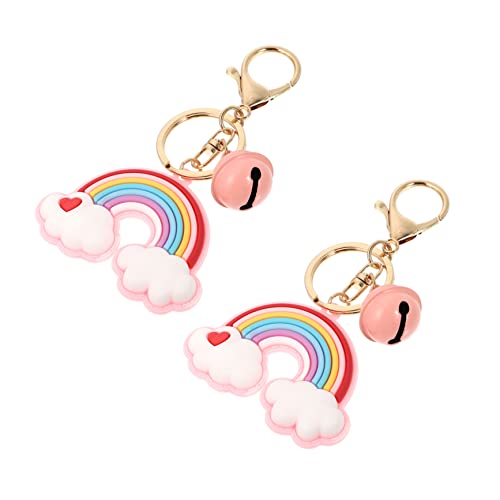 ANDRESLAD 2pcs Regenbogen Schlüssel Kette Auto Schlüssel Kette Schlüssel Benutzerdefinierte Keychain Lanyard Kreis Schlüsselring von ANDRESLAD