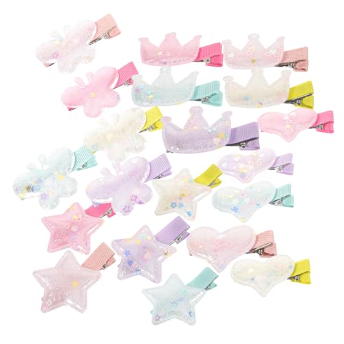 ANDRESLAD 20stücke Junge Mädchen Haarspangen Für Mädchen Und Herzform Stoff Und Metall Langlebig Und Dekorativ Für Verschiedene Frisuren von ANDRESLAD