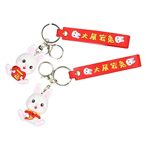 ANDRESLAD Charmanter Schlüsselanhänger mit Kaninchen- 2-TLG. dekoratives Tier-Ornament-Set für Party und Heimdekoration von ANDRESLAD