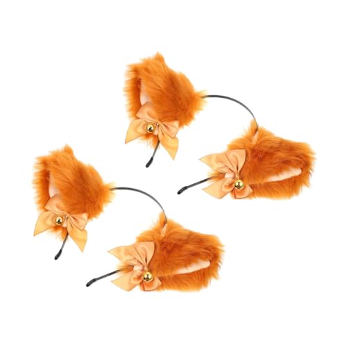 ANDRESLAD Haarreifen mit Katzenohren Glöckchen-haarreifen Tierohr-stirnbänder Damen Mädchen Jungen und Mädchen Cosplay-kopfschmuck von ANDRESLAD