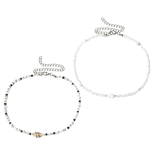 ANDRESLAD 2stücke Teiliges Muschel Halsketten Verstellbare Perlen Choker Kette Farbenfrohe Bohemian Schmuckstücke Für Frauen Strand Und Sommer Aktivitäten ANDRESLAD 2stücke Teiliges Muschel Halsketten Verstellbare Perlen Choker Kette Farbenfrohe Bohemian Schmuckstücke Für Frauen Strand Und Sommer Aktivitäten von ANDRESLAD