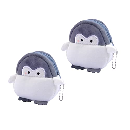 ANDRESLAD 2stücke Mini-geldbörse Aus Plüsch Mit Pinguin-Design Kreative Münztaschen Und Plüsch-münzbörse Pinguin-münzbörse Für Langzeitgebrauch Bezauberndes Für Reisen Und Alltag von ANDRESLAD