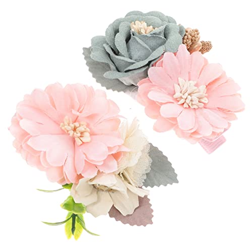 ANDRESLAD 2-teiliges Blumen-haarspangen-set Für Mädchen Haarspange Für Jungen Und Mädchen Haar-accessoires Für Kleinkinder Blumen-haarspange Haarspange Für Mädchen von ANDRESLAD