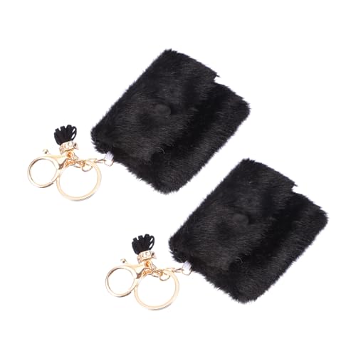 ANDRESLAD 2stücke Farbenfrohe Mini Schlüsselbund Tasche Münzbeutel Und Schlüsselring Für Autoschlüssel Und Taschenorganizer von ANDRESLAD