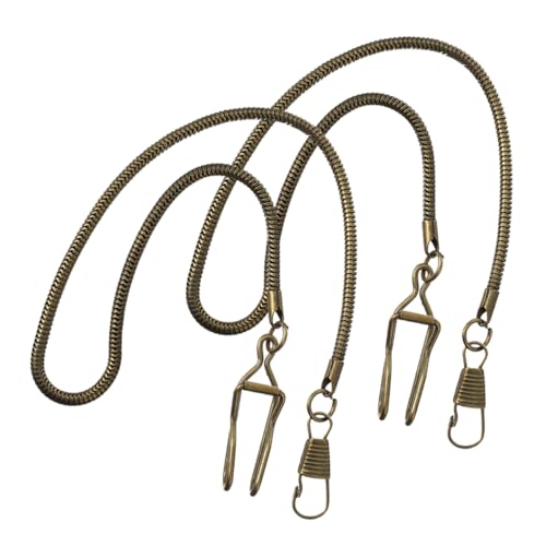 ANDRESLAD 2stücke Herren Taschenuhr Ketten Vintage Metall Waistcoat Chain Robuste Und Elegante Fob Chain Für Kostüme Praktische Aufhängung Für Taschenuhren Polierte Oberfläche Und von ANDRESLAD